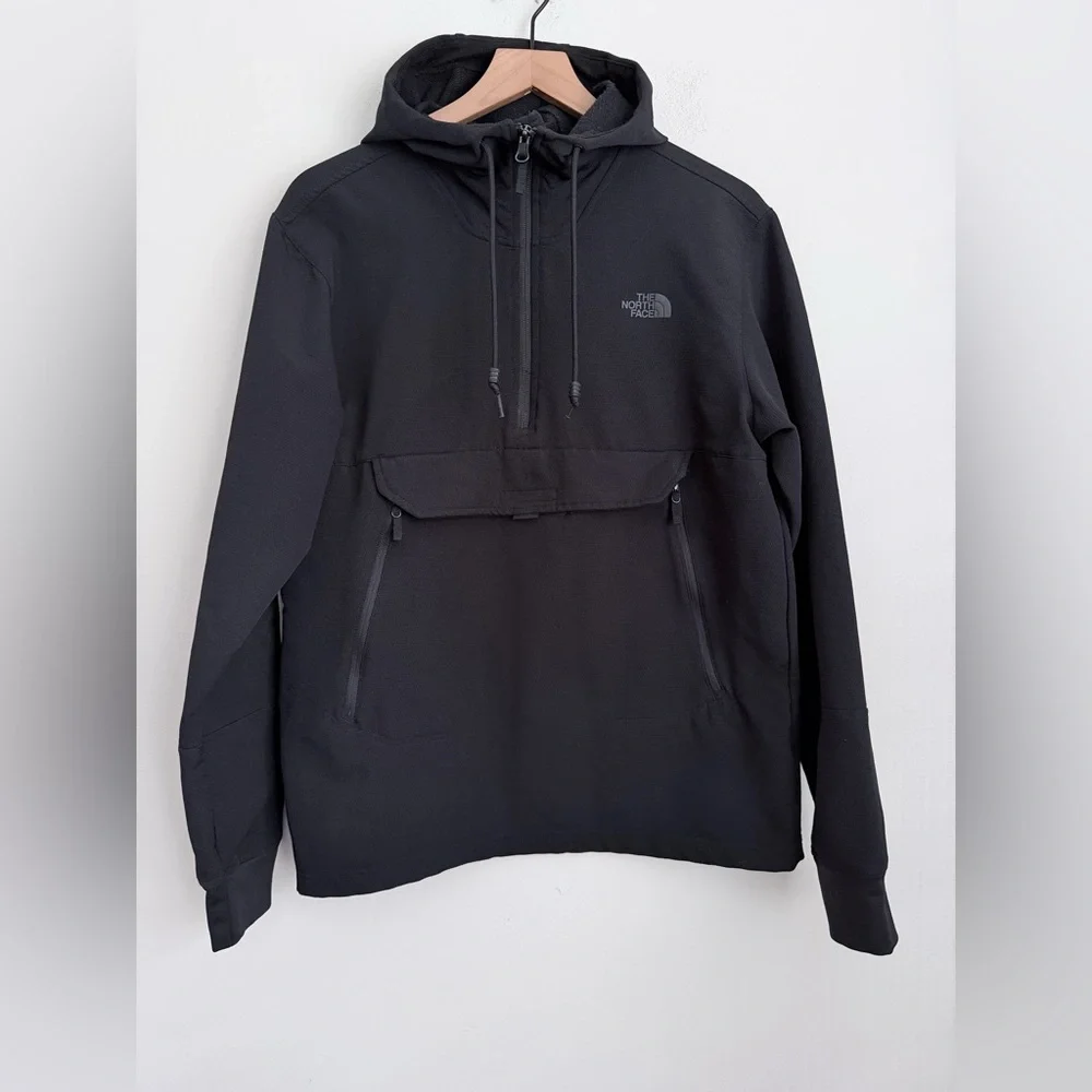The North Face Men’s Tekno Ridge 1/4-Zip Fleece Hoodie Jackets black M - Picture 2 of 7